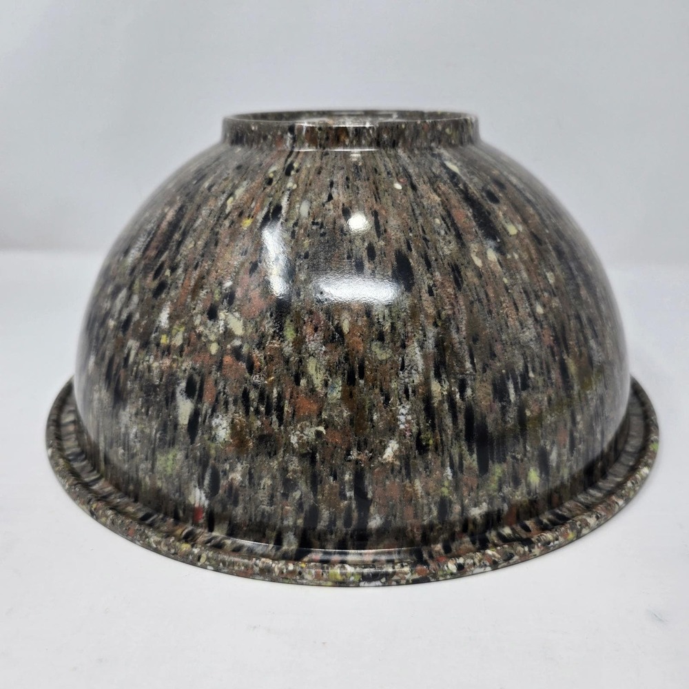 Vintage Texas Ware Confetti Melamine Mixing Bowl # 125 Brown Splatter 10" USA